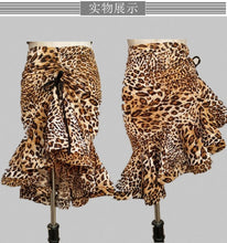 Load image into Gallery viewer, Irregular Mermaid Mini Dress Drawstring Latin Dance Skirt
