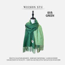Load image into Gallery viewer, Reversible Double-faced Big Poncho Australian Wool Feel Scarf
