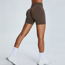 Charger l'image dans la galerie, Seamless High Waist Hip Hugger Sporty Gym Shorts Yoga Shorts