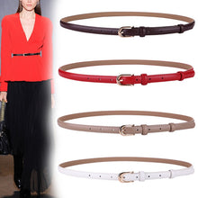 Load image into Gallery viewer, Fashion Black Genuine Leather Thin Dress Blazer Waist Decorative Belt
