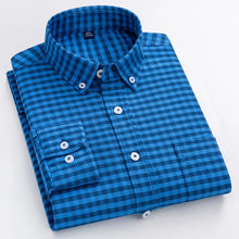 画像をギャラリービューアに読み込む, メンズ 高品質シャンブライ コットン 長袖シャツ
