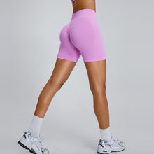 Charger l'image dans la galerie, Seamless High Waist Hip Hugger Sporty Gym Shorts Yoga Shorts
