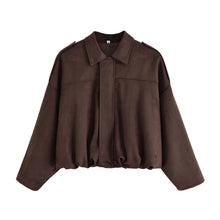 Charger l'image dans la galerie, 9-color Casual Velour Turn-down Collar Bomber Jacket