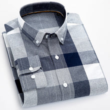 画像をギャラリービューアに読み込む, メンズ 高品質シャンブライ コットン 長袖シャツ