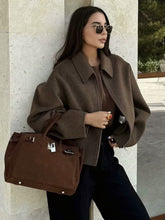 Charger l'image dans la galerie, 3-Color Oversized Zip Up Woolen Jacket