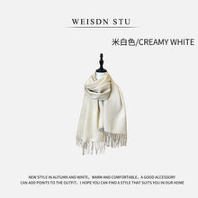 Load image into Gallery viewer, Reversible Double-faced Big Poncho Australian Wool Feel Scarf