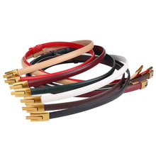 Load image into Gallery viewer, Woman Multicolor Thin Leather Belt
