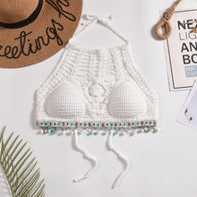 Laden Sie das Bild in den Galerie-Viewer, Tassel Crochet Crop Top