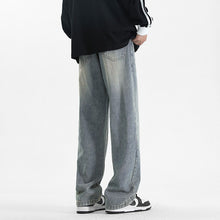 Load image into Gallery viewer, Men's Wide Leg Vintage Blue Jeans
