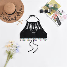 Laden Sie das Bild in den Galerie-Viewer, Tassel Crochet Crop Top