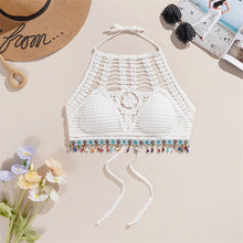Laden Sie das Bild in den Galerie-Viewer, Tassel Crochet Crop Top
