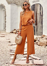 Load image into Gallery viewer, Summmer Elegant Sleeveless Top Capri Pants Two Piece Set
