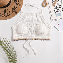 Laden Sie das Bild in den Galerie-Viewer, Tassel Crochet Crop Top
