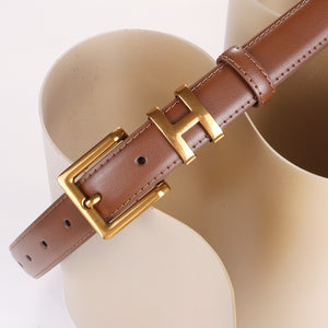 Woman Leather Decorative Thin Belts
