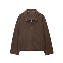 Charger l'image dans la galerie, 3-Color Oversized Zip Up Woolen Jacket