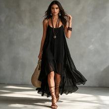 Load image into Gallery viewer, 2026 New Boho Slip Dress for Women U Neck Solid Color Flowy Casual Vacation Dress Lazy Relaxed Beach Dress