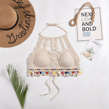 Laden Sie das Bild in den Galerie-Viewer, Tassel Crochet Crop Top