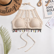 Laden Sie das Bild in den Galerie-Viewer, Tassel Crochet Crop Top