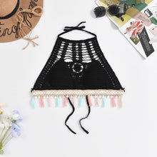 Laden Sie das Bild in den Galerie-Viewer, Tassel Crochet Crop Top