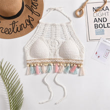 Laden Sie das Bild in den Galerie-Viewer, Tassel Crochet Crop Top