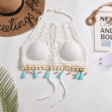 Laden Sie das Bild in den Galerie-Viewer, Tassel Crochet Crop Top