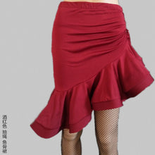 Load image into Gallery viewer, Irregular Mermaid Mini Dress Drawstring Latin Dance Skirt