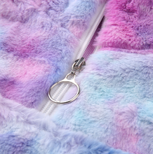 Загрузить изображение в средство просмотра галереи, mom and daughter rainbow fuzzy sweatshirt shaded color outwear