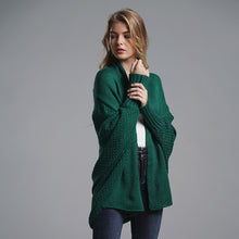 Charger l'image dans la galerie, Stylish Autumn Sweater Cardigan Amazon New Style Round Neck Oversized Asymmetrical Poncho Cape Medium Long Cardigan