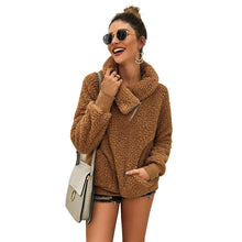 Load image into Gallery viewer, Wholesale best selling 9 colors clothing warm zip high collar solid color thick pullover designer winter sweatshirt stock