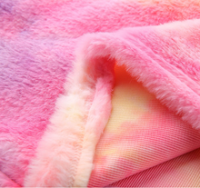 Загрузить изображение в средство просмотра галереи, mom and daughter rainbow fuzzy sweatshirt shaded color outwear