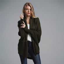 Charger l'image dans la galerie, Stylish Autumn Sweater Cardigan Amazon New Style Round Neck Oversized Asymmetrical Poncho Cape Medium Long Cardigan