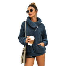 Load image into Gallery viewer, Wholesale best selling 9 colors clothing warm zip high collar solid color thick pullover designer winter sweatshirt stock