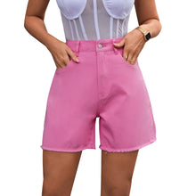Laden Sie das Bild in den Galerie-Viewer, Casual Loose High Waist Slim Denim Shorts