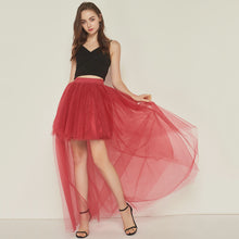 Load image into Gallery viewer, Swallow-tailed Tulle Sexy Black High Low Hem Puffy Skirt