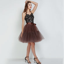 Carica l'immagine nel visualizzatore di Gallery, Gonna in tulle da damigella d'onore svasata a 5 strati