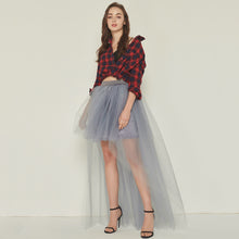 Load image into Gallery viewer, Swallow-tailed Tulle Sexy Black High Low Hem Puffy Skirt