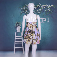 Cargar imagen en el visor de la galería, Spaghetti Strap Floral Tie Dye Beach Wear Playsuits