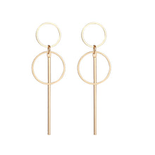 Cargar imagen en el visor de la galería, Cool Vintage Metal Geommetrical Big Circle Stud Earrings