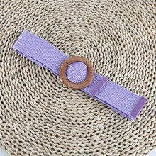 Load image into Gallery viewer, New Design Cotton Linen Style PP Woven Round Square Buckle Embellishment Belts