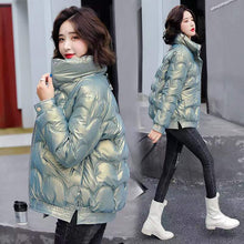 Load image into Gallery viewer, Woman Autumn Winter Wash Free Thick Short Padded Puffy Coat