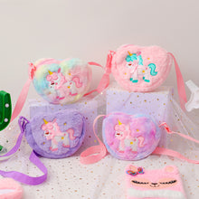 Load image into Gallery viewer, Sweetheart Unicorn Cute Plush Cartoon Sling Bag