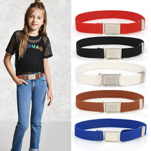 Загрузить изображение в средство просмотра галереи, Multicolor Children Boys Girls Magnet Buckle Embellishment Elastic Belts
