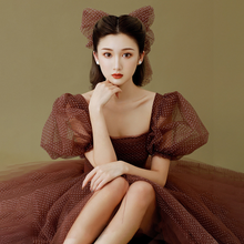 Загрузить изображение в средство просмотра галереи, 2022 New Design Puff Sleeve Dot Puffy Birthday Party Elegant Princess Event Prom Dress