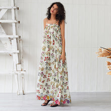 Charger l'image dans la galerie, New Summer Clothing Sexy Sleeveless Backless Maxi Dress Floral Print Split Beach Boho Dress