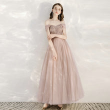 Load image into Gallery viewer, Off Shoulder Tulle Applique Fairy Princess Fancy Evening Dress