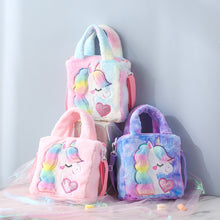 Load image into Gallery viewer, Kids Girls Cute Unicorn Cartoon Embroidery Plush Sling Bag