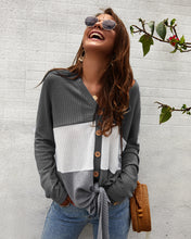 Carica l'immagine nel visualizzatore di Gallery, 5 colors thin fall contrast knitwear cardigan - Jasmine Wei Factory Shop