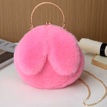 Load image into Gallery viewer, Princess Faux Fur Rabbit Ear Handbag Chain Sling Clutch Bag