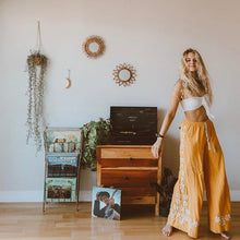 Load image into Gallery viewer, Small orders factory Ladies outdoor trousers fall winter new orange ethnic embroidery women rayon cotton pants for women cotton