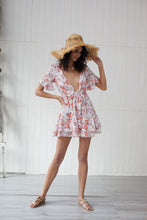 Загрузить изображение в средство просмотра галереи, New Arrivals Summer Fashion Women Casual V-Neck Short Sleeves Loose Print Summer Mini Dress Boho